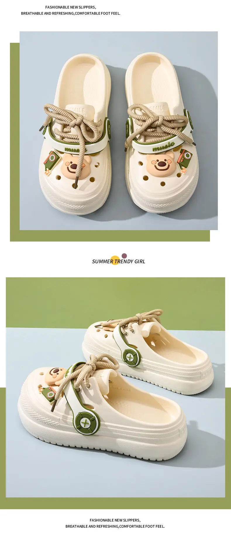 2025 Crocs Soft Sandals with Bear Decor β feature 8