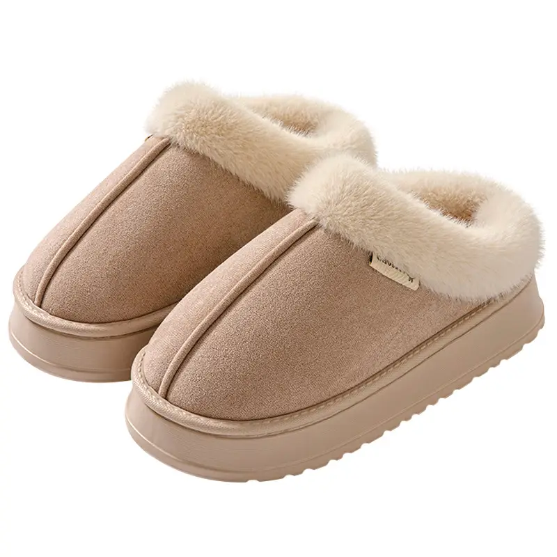 Bug Rabbit Cotton Slippers Women's Winter Indoor Home Thick Bottom Outer Wear Warm Cixi fleece-lined Cotton Slippers for Men - Image 10