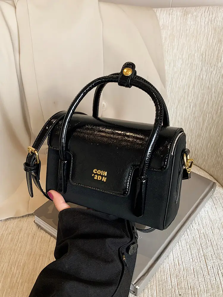 Women's Black Square Shoulder Messenger Bag 2024 - Image 6