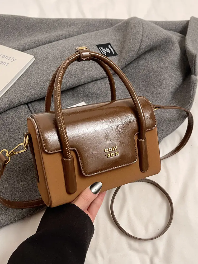 Women's Black Square Shoulder Messenger Bag 2024 - Image 8