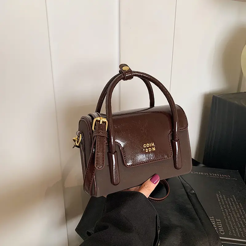 Women's Black Square Shoulder Messenger Bag 2024 - Image 2