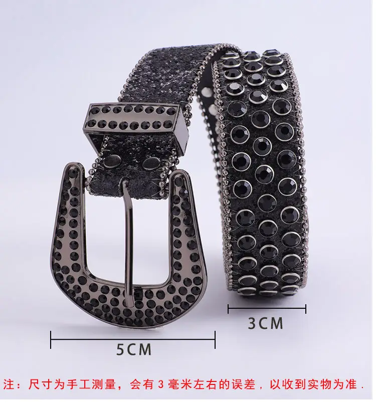 Black Diamond Rhinestone Belt for Men Women — feature 9