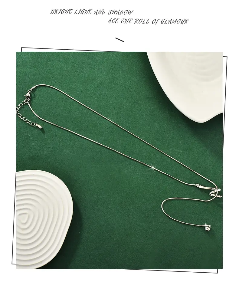 Adjustable Snake Necklace for Women Silver Chain — feature 10