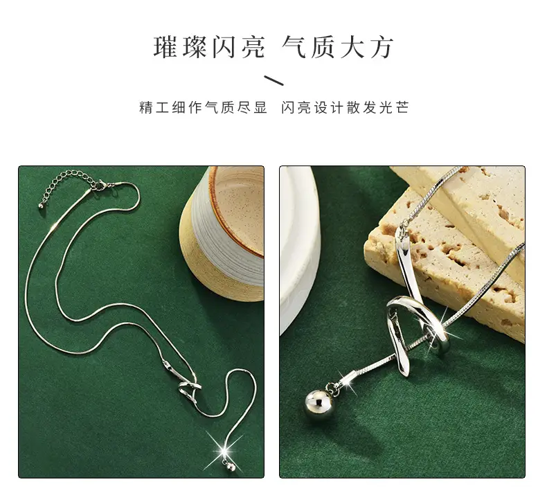 Adjustable Snake Necklace for Women Silver Chain — feature 11