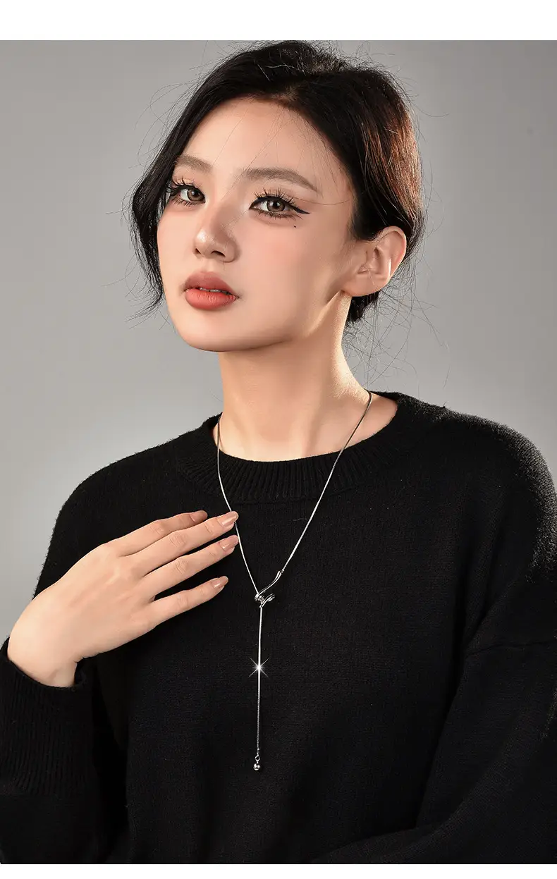 Adjustable Snake Necklace for Women Silver Chain — feature 12