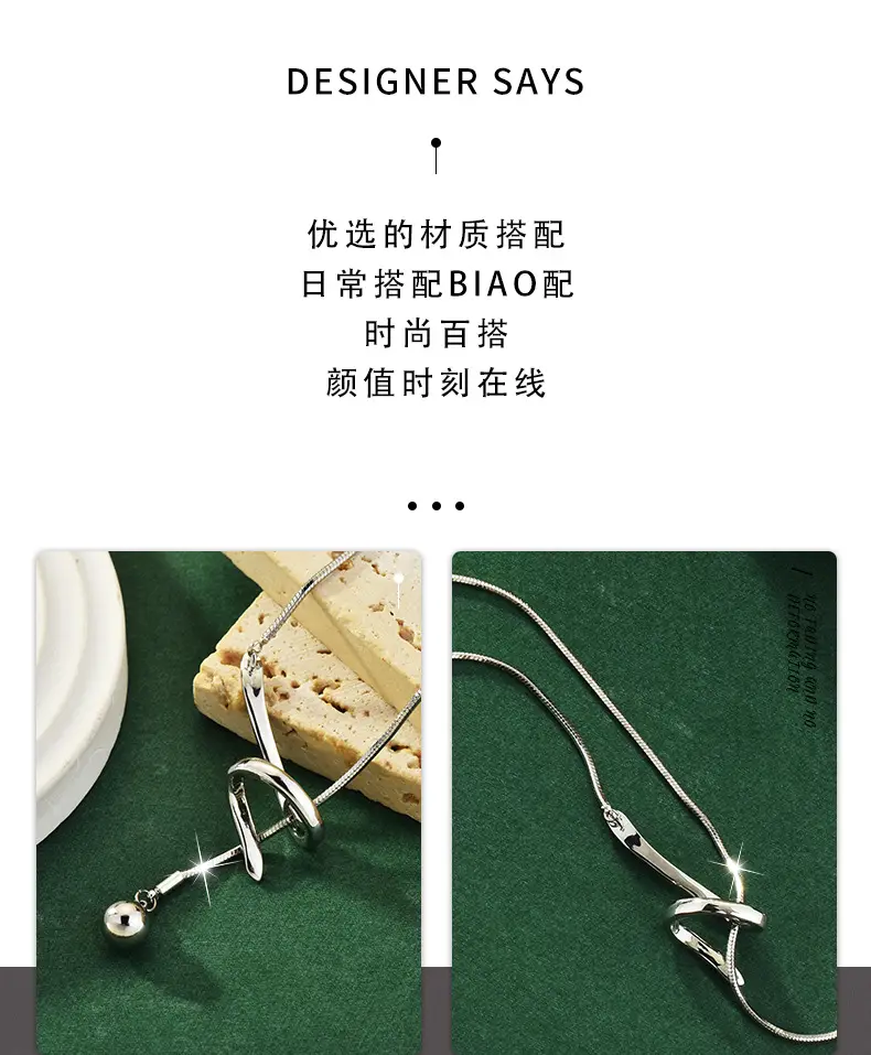 Adjustable Snake Necklace for Women Silver Chain — feature 3