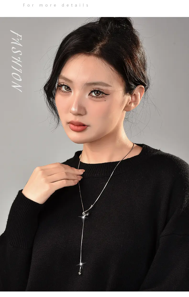 Adjustable Snake Necklace for Women Silver Chain — feature 8