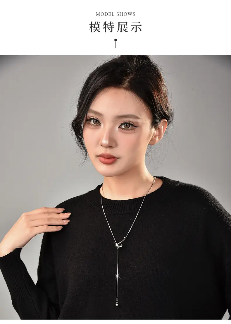 Adjustable Snake Necklace for Women Silver Chain — feature 9