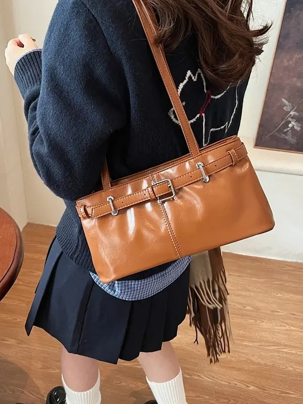 Women's Retro Crossbody Bag Tan New Winter 2026