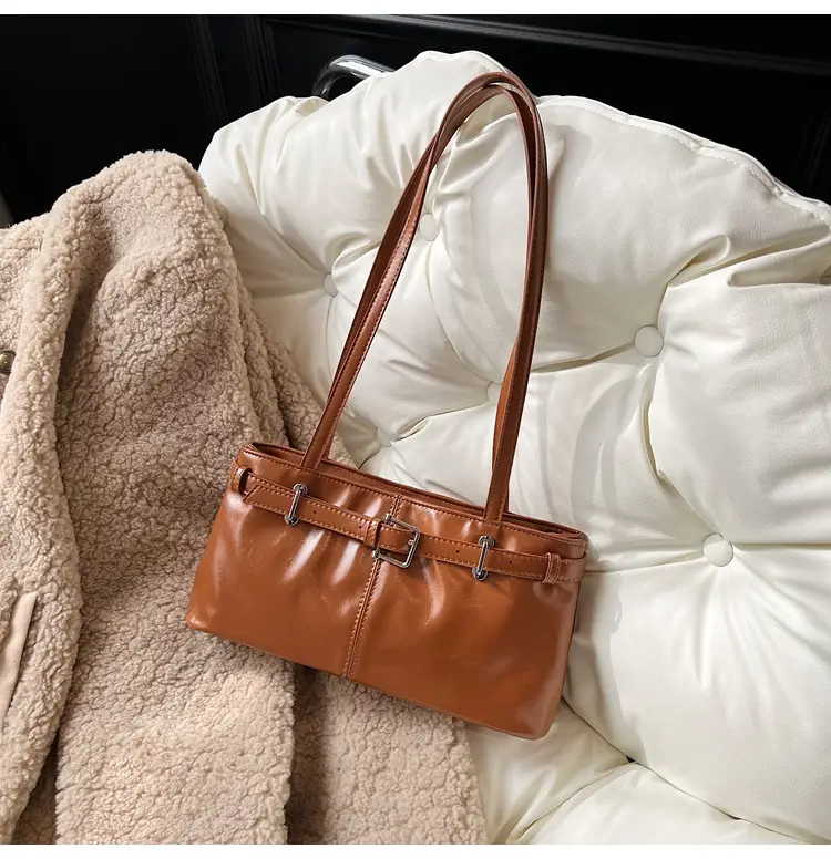 Women's Retro Crossbody Bag Tan New Winter 2026 — feature 27
