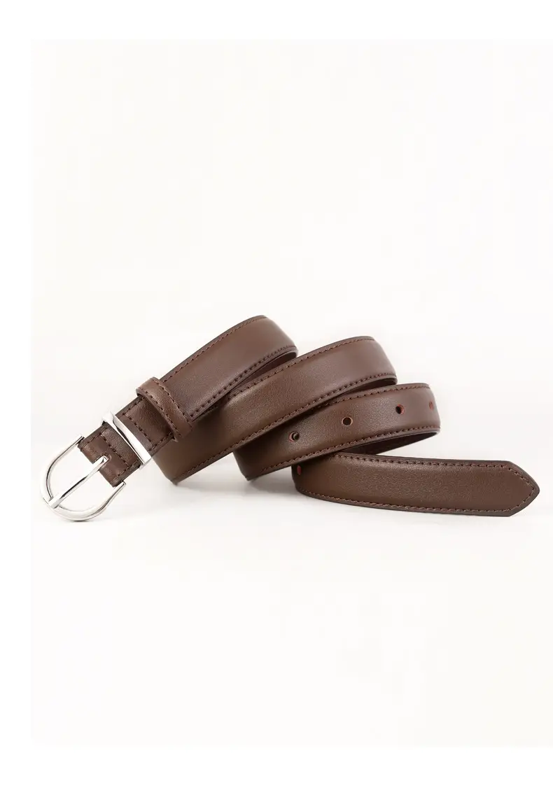 Women's Black Pin Buckle Genuine Leather Belt — feature 11
