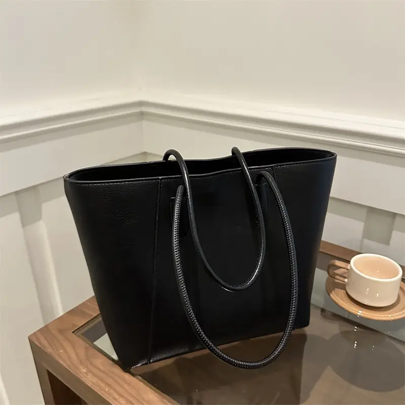 Women's Large Capacity Shoulder Bag Brown Leather β feature 14
