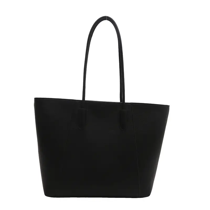 Women's Large Capacity Shoulder Bag Brown Leather - Image 3