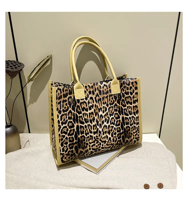 Vintage Leopard Print Women's Shoulder Bag Large Capacity — feature 20