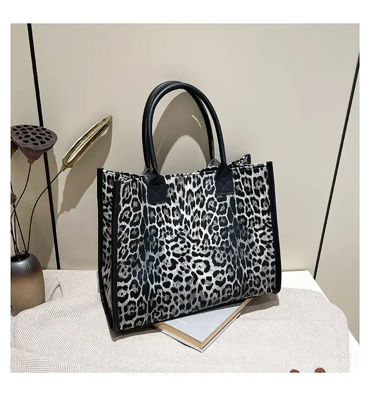 Vintage Leopard Print Women's Shoulder Bag Large Capacity — feature 22