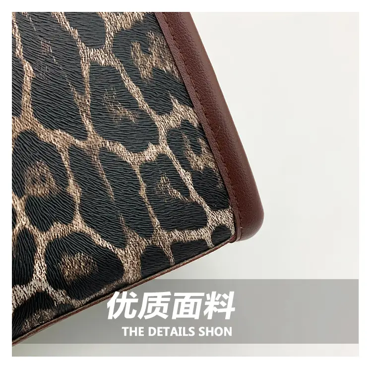 Vintage Leopard Print Women's Shoulder Bag Large Capacity — feature 4