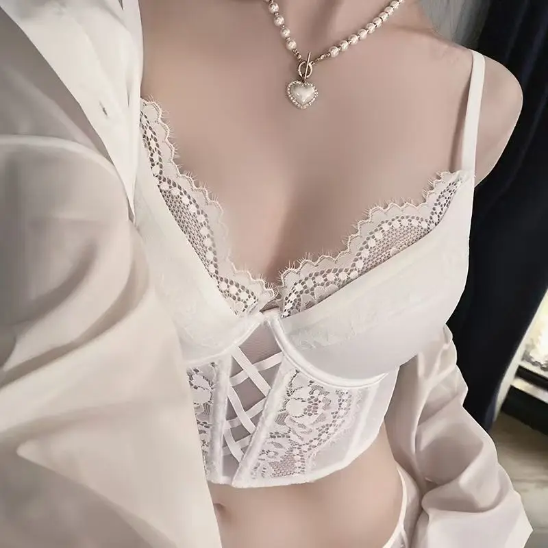 Lace Fishbone Bra Slimming Waist Underwear Women Large Chest Small - Image 2