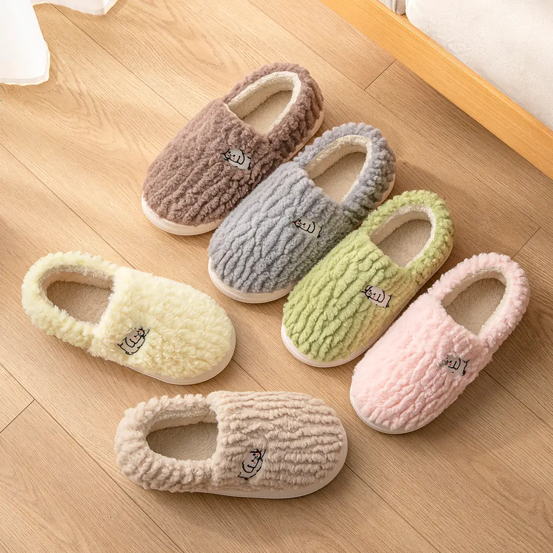 Grace Cotton Slippers for Women, Autumn/Winter 2025 New Indoor Home Non-Slip Plush Closed-Back Fleece-Lined Cotton Shoes for Men - Image 13