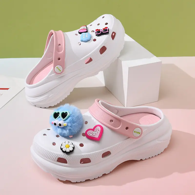 Women's thick-soled shoes diy breathable non-slip sandals EVA wear-resistant EVA non-smelly feet outdoor summer beach baotou