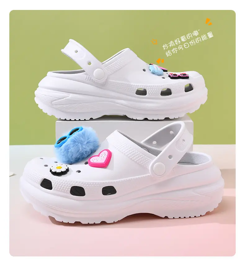 Women's thick-soled shoes diy breathable non-slip sandals EVA wear-resistant EVA non-smelly feet outdoor summer beach baotou — feature 10