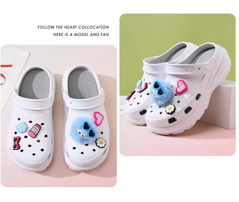 Women's thick-soled shoes diy breathable non-slip sandals EVA wear-resistant EVA non-smelly feet outdoor summer beach baotou — feature 11