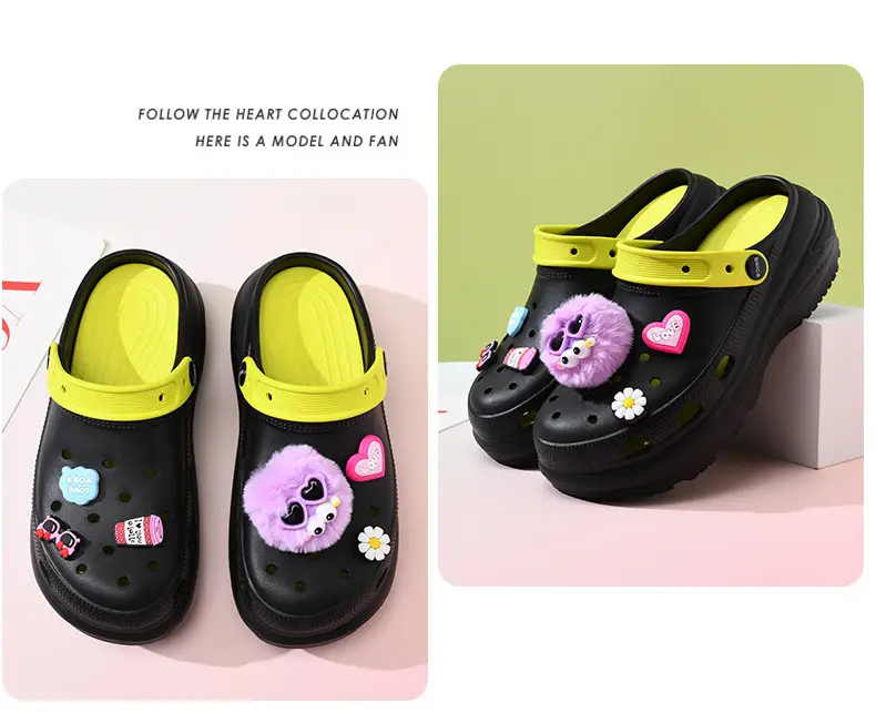 Women's thick-soled shoes diy breathable non-slip sandals EVA wear-resistant EVA non-smelly feet outdoor summer beach baotou — feature 16
