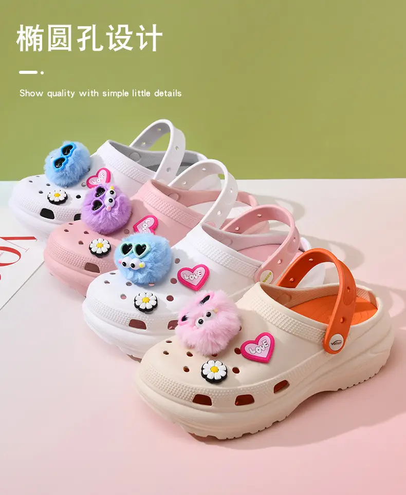 Women's thick-soled shoes diy breathable non-slip sandals EVA wear-resistant EVA non-smelly feet outdoor summer beach baotou — feature 3