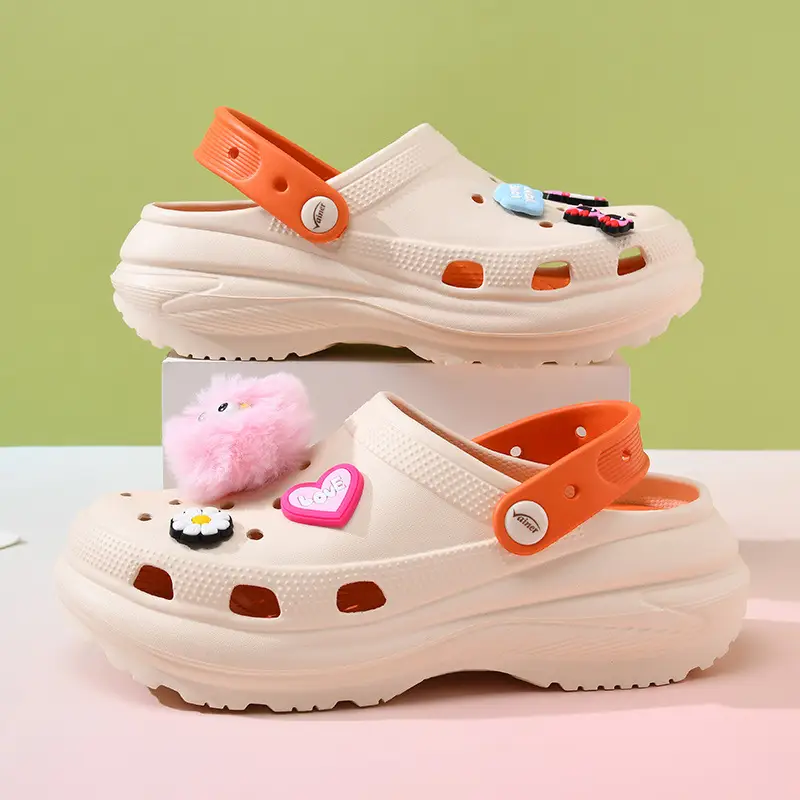 Women's thick-soled shoes diy breathable non-slip sandals EVA wear-resistant EVA non-smelly feet outdoor summer beach baotou