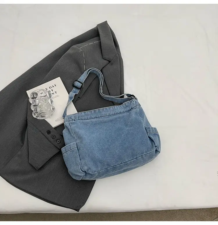 Denim Shoulder Bag Women Korean Style Large Capacity — feature 47