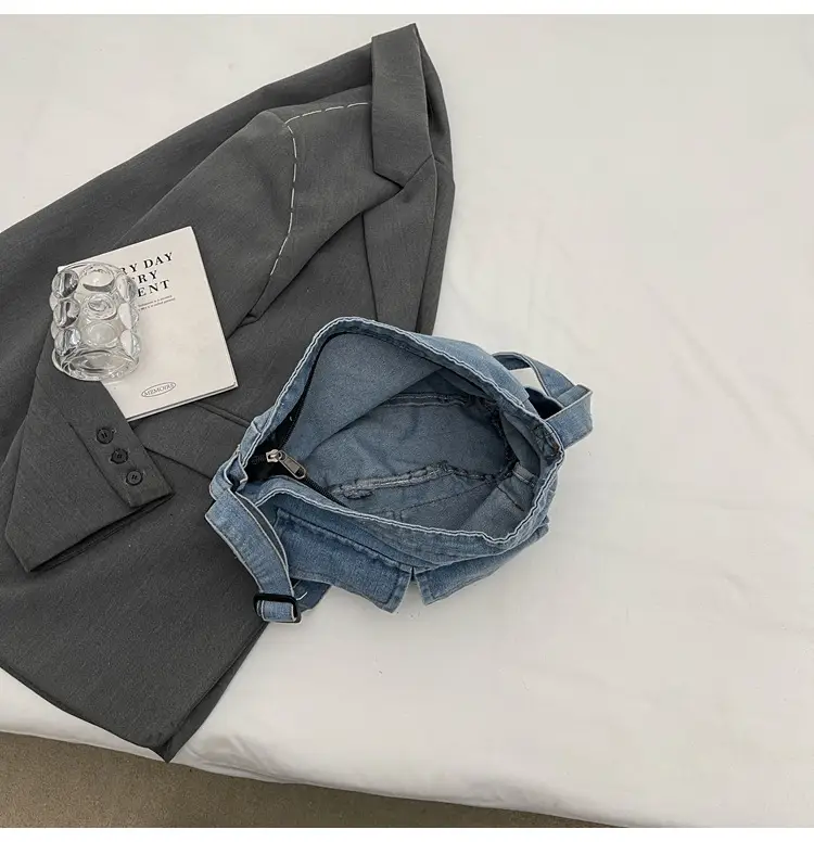 Denim Shoulder Bag Women Korean Style Large Capacity — feature 49