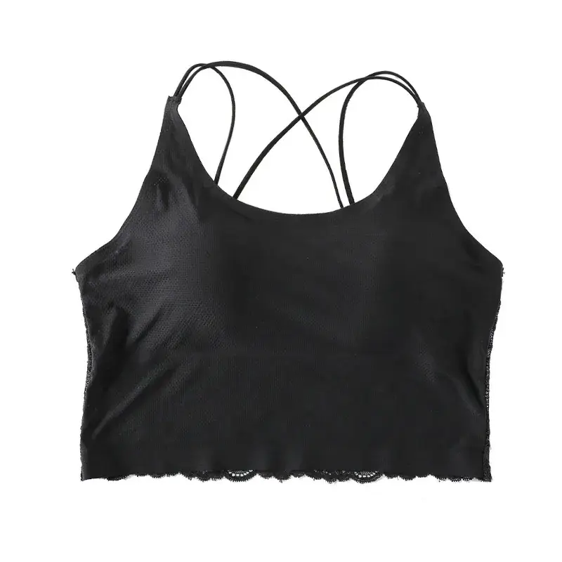 Black Crossback Camisole Women's Slimming Sportswear