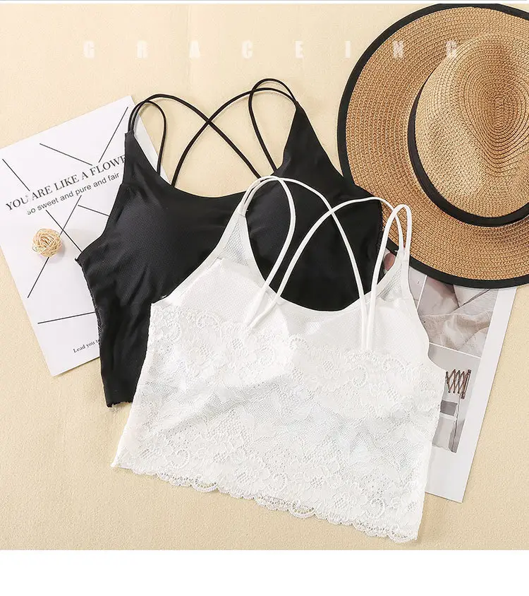 Black Crossback Camisole Women's Slimming Sportswear — feature 10