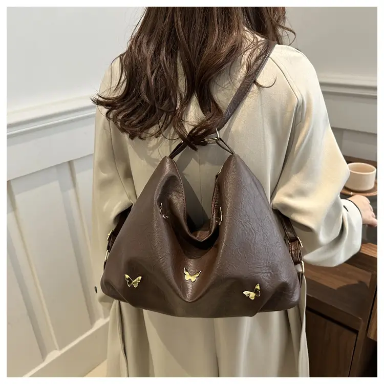 Black Butterfly Embroidered Women's Shoulder Bag 2024 Winter — feature 20