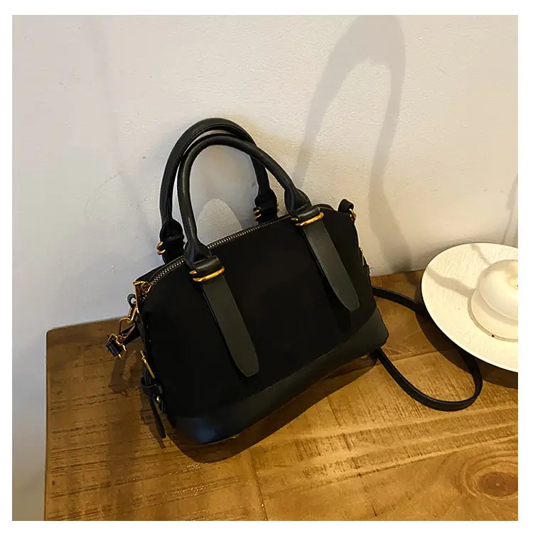 Women Vintage Suede Handbag Brown Shoulder Crossbody — feature 26