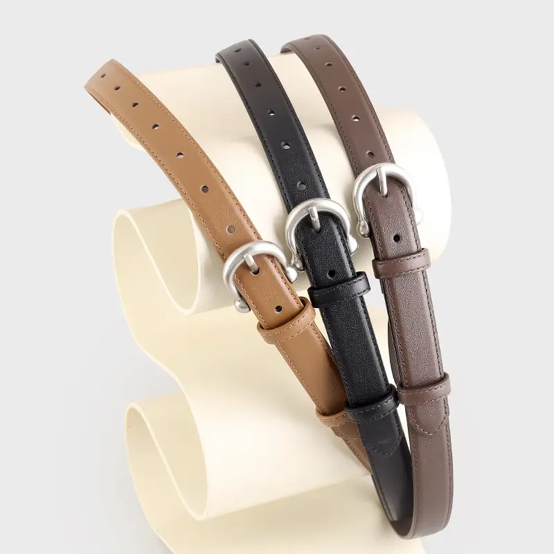 Black Leather Belt with Silver Buckle 2025 - Image 5
