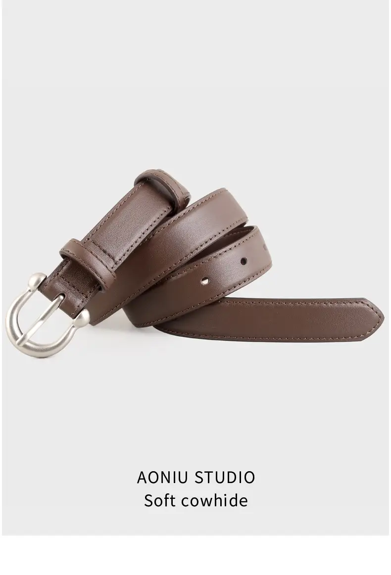 Black Leather Belt with Silver Buckle 2025 — feature 13