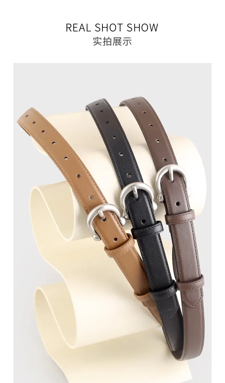 Black Leather Belt with Silver Buckle 2025 — feature 14