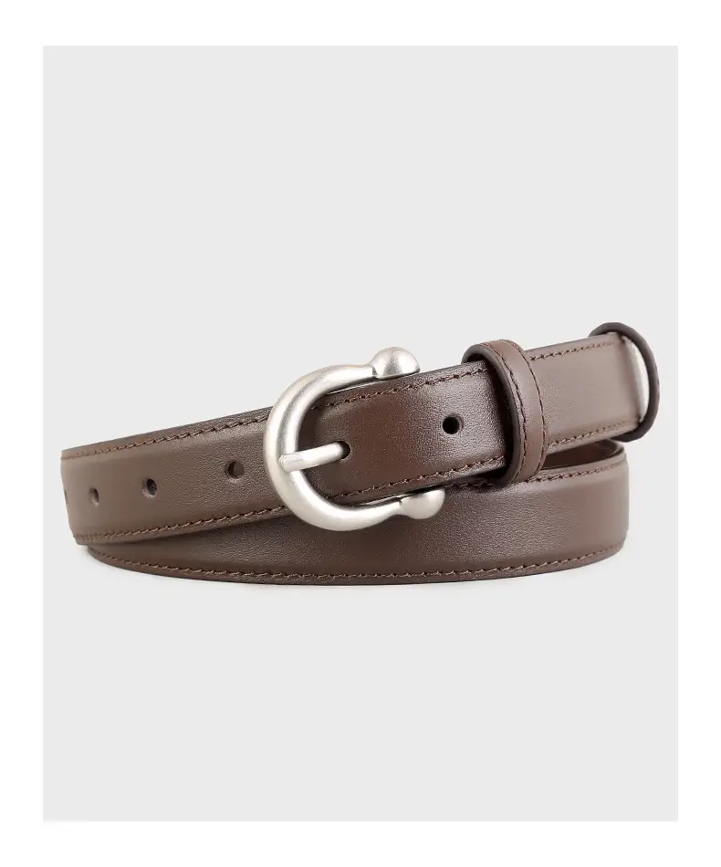 Black Leather Belt with Silver Buckle 2025 — feature 18