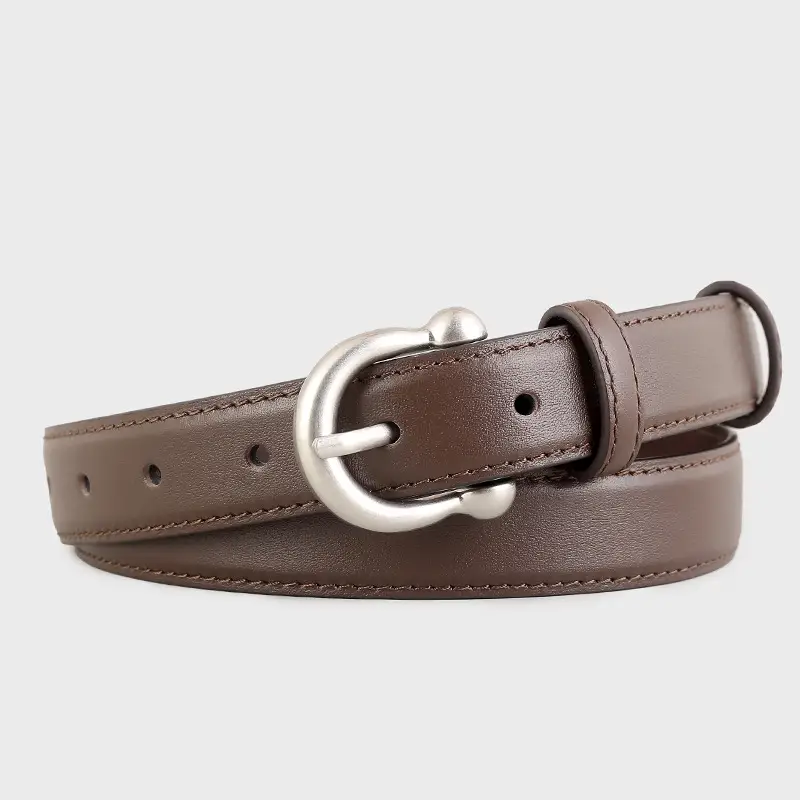Black Leather Belt with Silver Buckle 2025 - Image 3