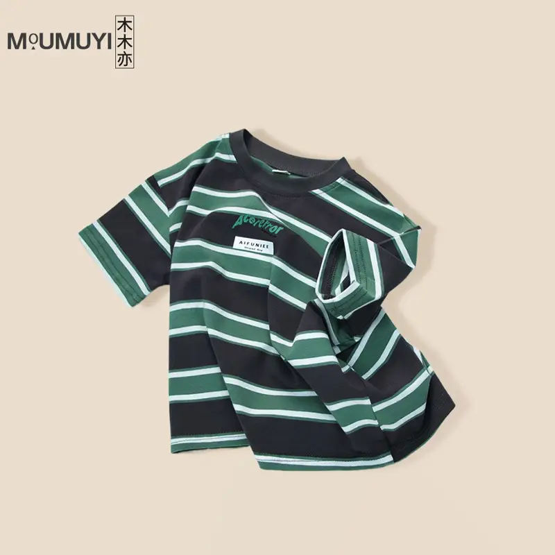 Kids Striped T-Shirt Boys 2026 Korean Style — feature 5