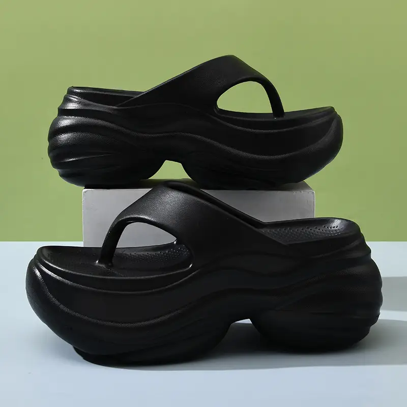 Flip-flops Height-increasing Women's Summer Slippers Outer Wear Clip Anti-slip Seaside Deodorant Breathable Eva All-match Sandals - Image 5