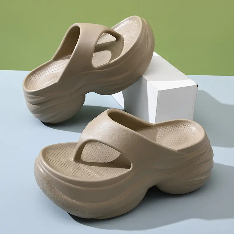 Flip-flops Height-increasing Women's Summer Slippers Outer Wear Clip Anti-slip Seaside Deodorant Breathable Eva All-match Sandals - Image 6