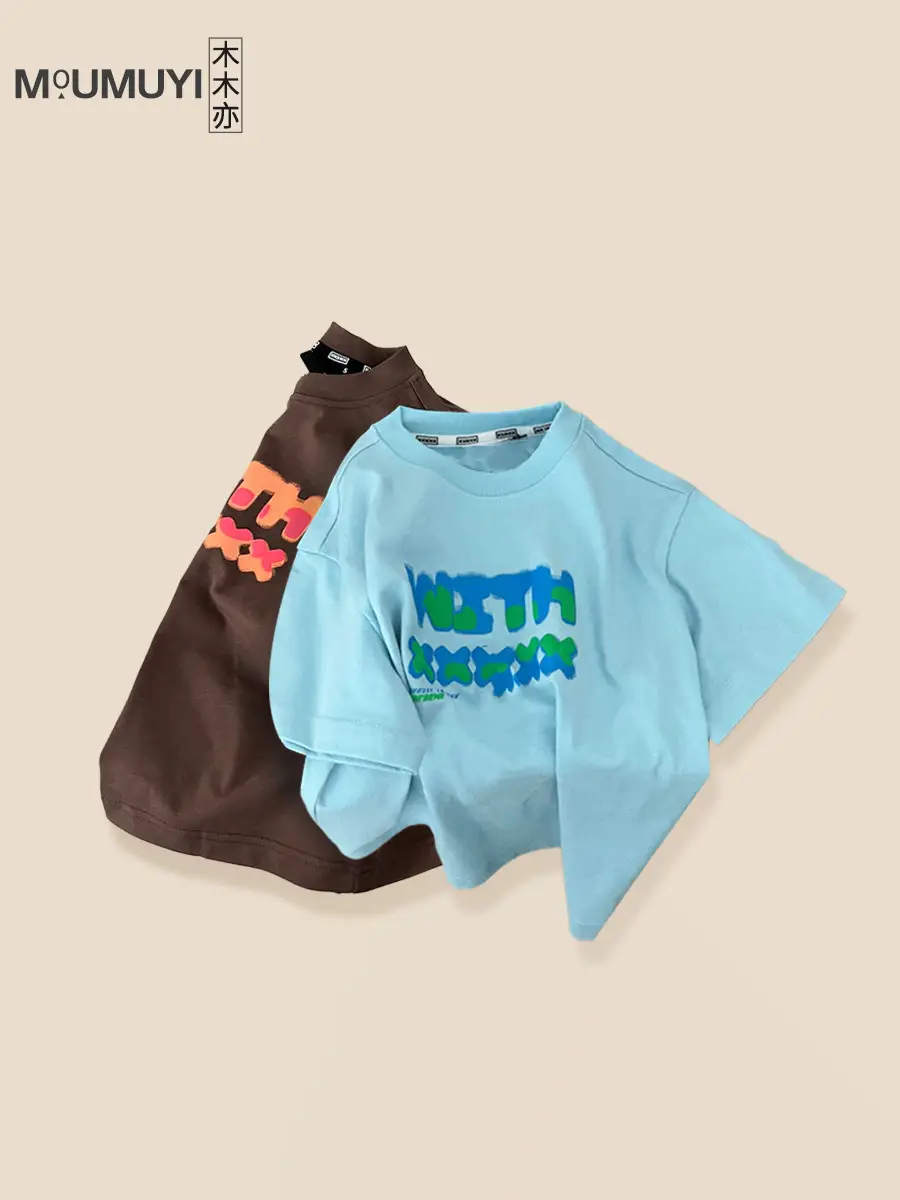 Kids Cotton Printed T-Shirt Black Summer Wear 2026 - Image 3