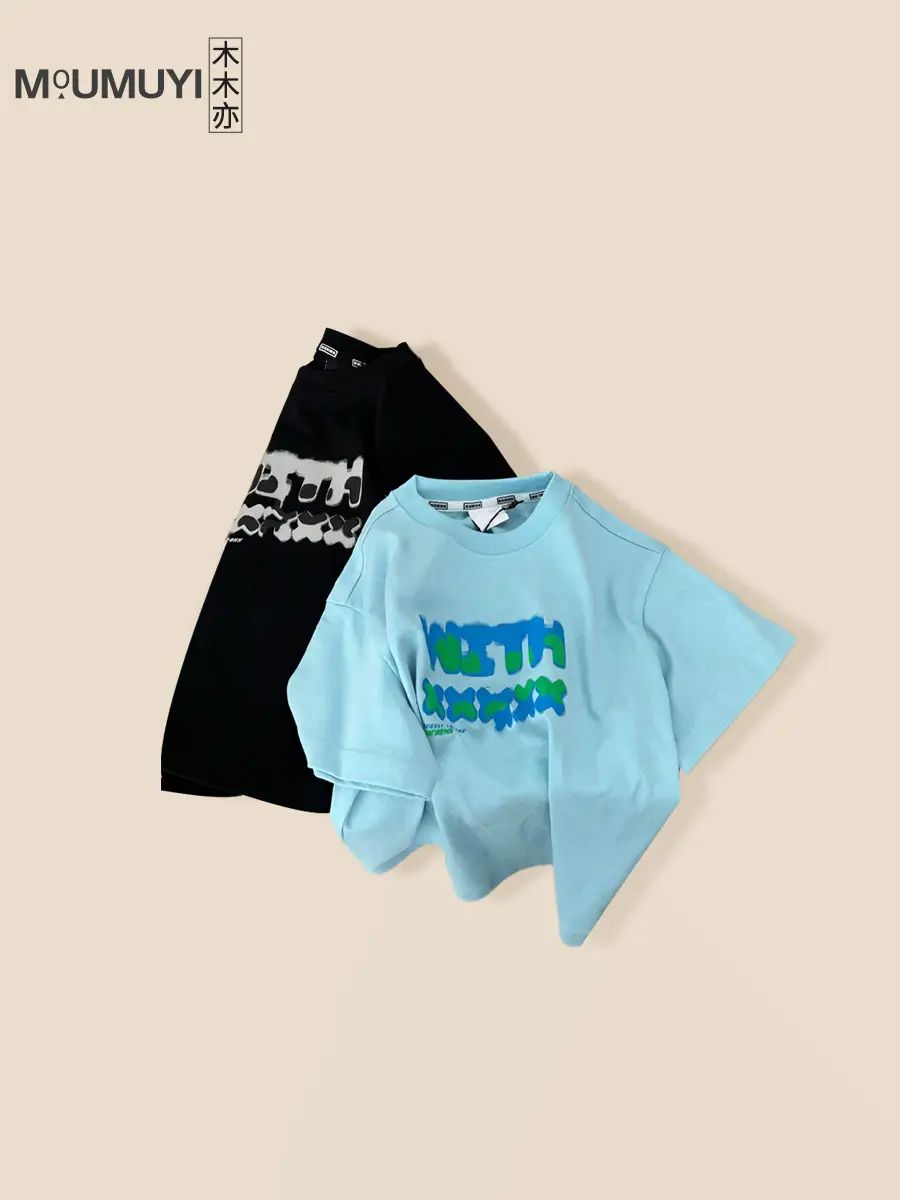 Kids Cotton Printed T-Shirt Black Summer Wear 2026 - Image 4