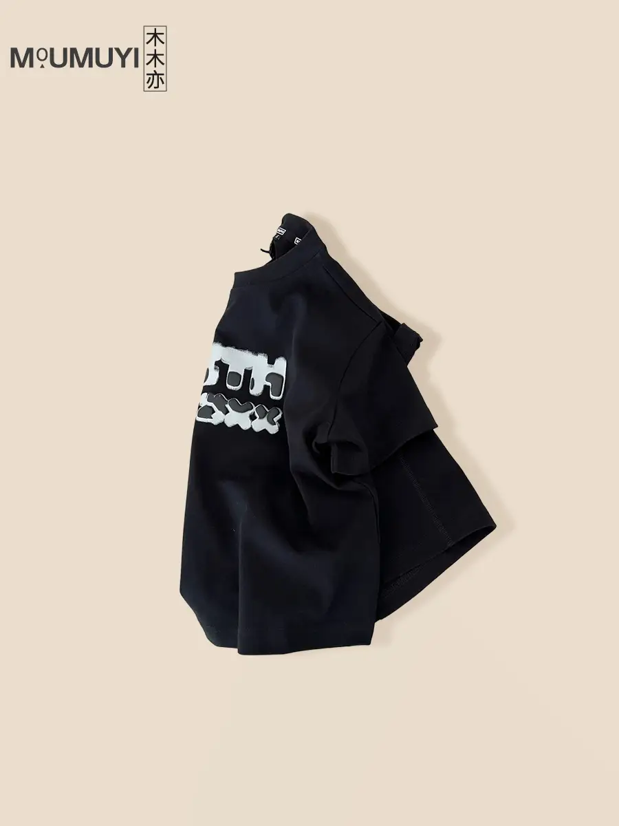 Kids Cotton Printed T-Shirt Black Summer Wear 2026 - Image 7