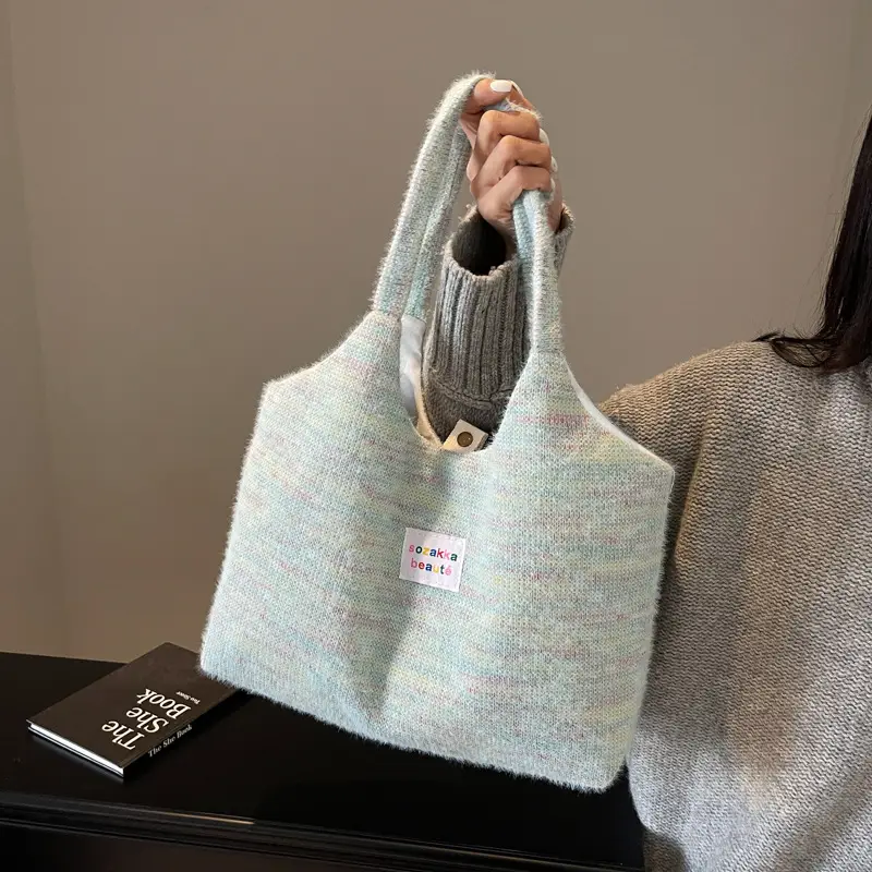 Winter Plush Shoulder Bag Women Large Capacity Japanese Style - Image 5