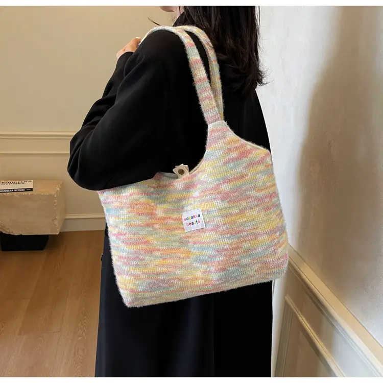 Winter Plush Shoulder Bag Women Large Capacity Japanese Style — feature 10