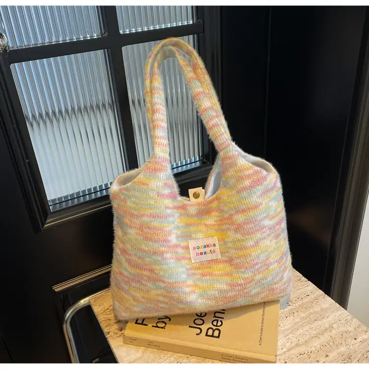 Winter Plush Shoulder Bag Women Large Capacity Japanese Style — feature 18