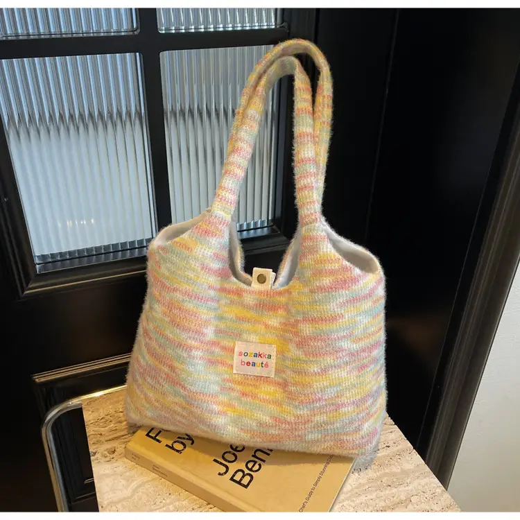 Winter Plush Shoulder Bag Women Large Capacity Japanese Style — feature 19