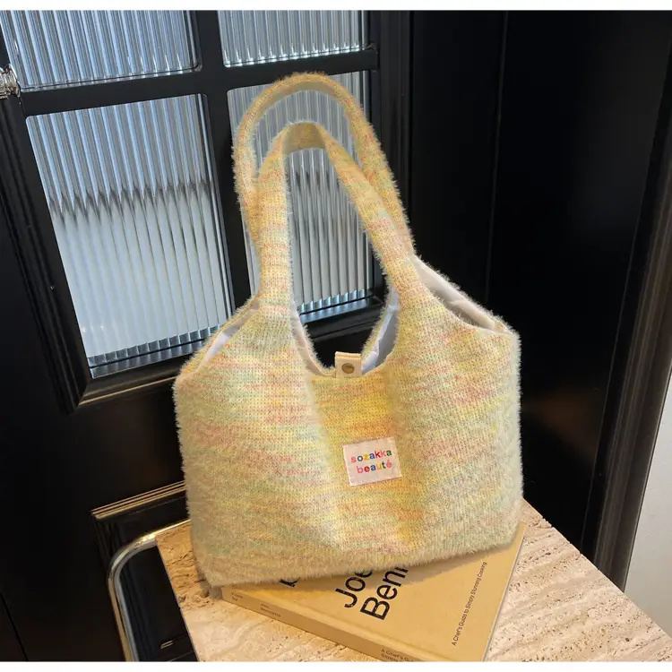 Winter Plush Shoulder Bag Women Large Capacity Japanese Style — feature 20
